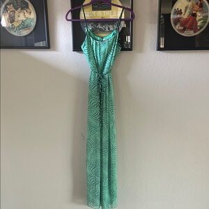 Esley Teal and Blue Patterned dress